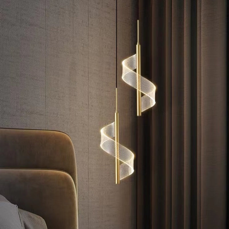 Nordic Metal Bedside Chandelier Pendant Light For Bedroom