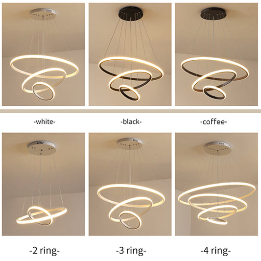 Arisha Pendant Light Outer Ring Illuminated, 2/3/4 Rings