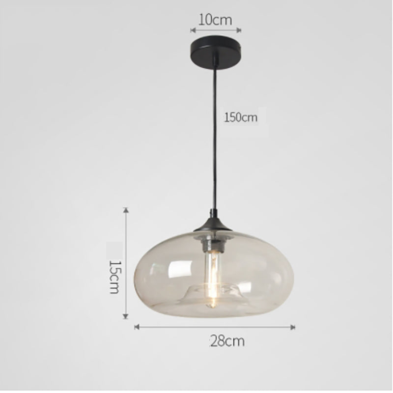 Modern Macaron Glass Pendant Lights Hanging Lamp For Dining Room