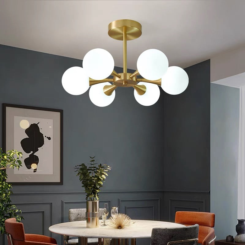 Valentina Ceiling Light, Metal & Glass