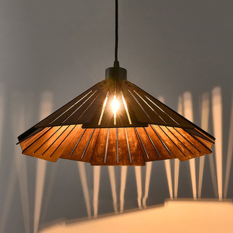Retro Wood LED Pendant Light for Dining Room