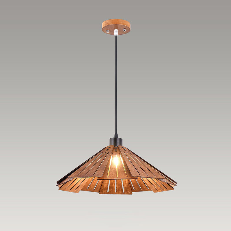 Retro Wood LED Pendant Light for Dining Room