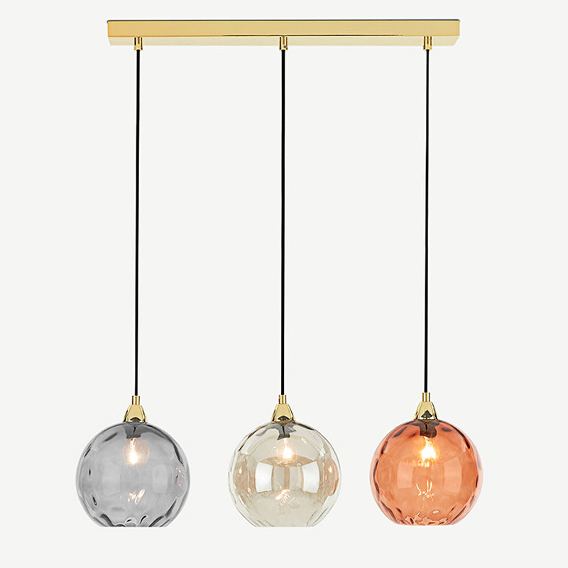 Hailie Pendant Light Water Ripple Cluster, 3 Head