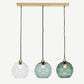 Hailie Pendant Light Water Ripple Cluster, 3 Head