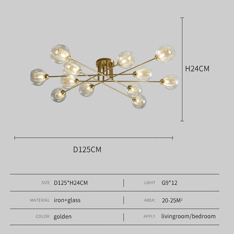 LED-Kronleuchter aus Schmiedeeisen, Lustre-Industrie-Kronleuchter aus Rauchglas
