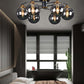 Smoky Gray Amber Chandelier Foyer Pendant Lighting Fixtures