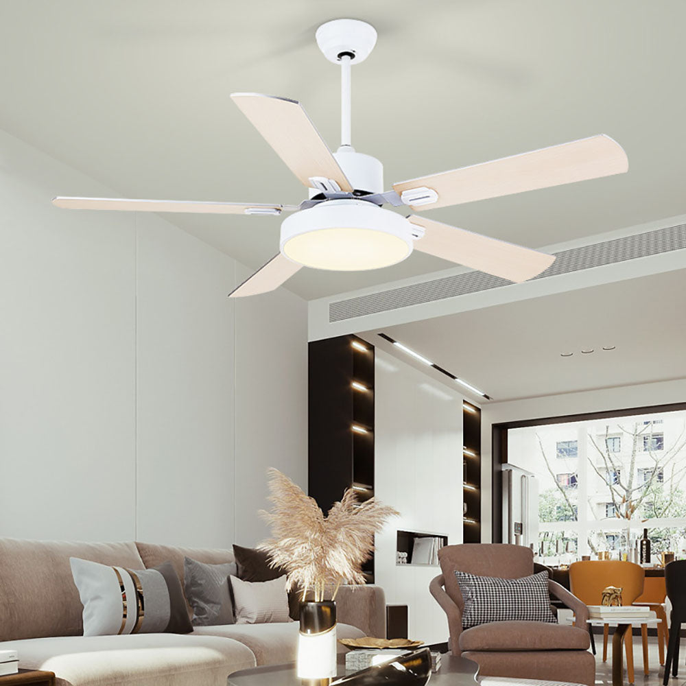Morandi 5-Blade Ceiling Fan with Light, 3 Colour, DIA107/132CM