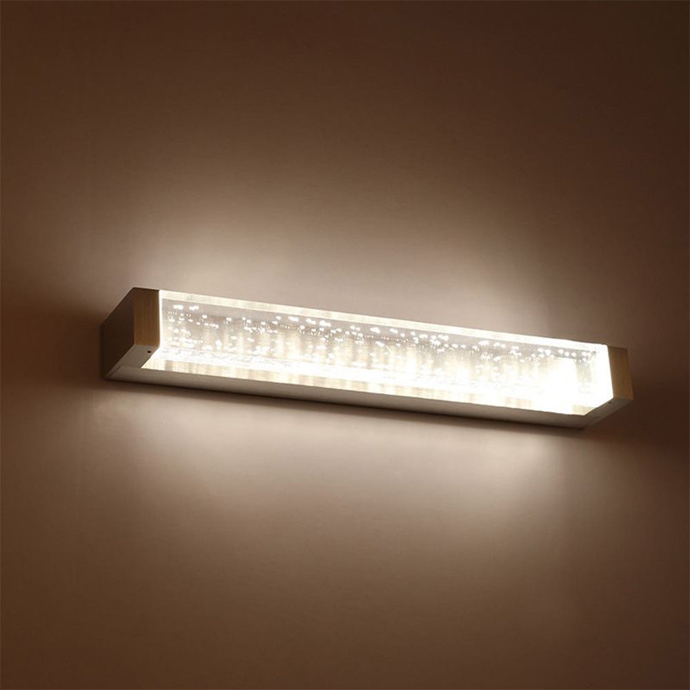 Leigh Transparent Rectangular Mirror Front Vanity Wall Lamp, L 30/46/52/62CM