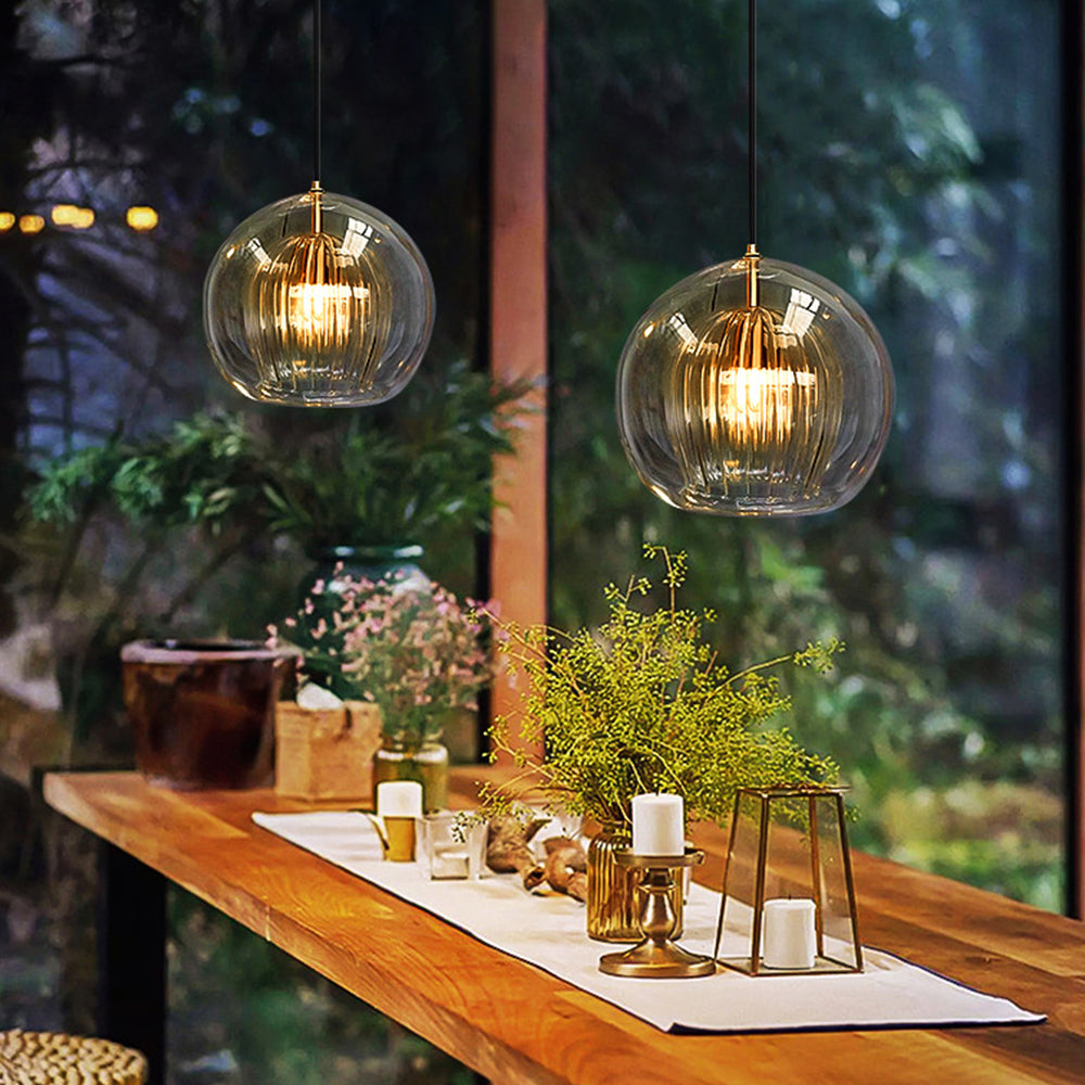 Hailie Glass Pendant Light 2 Colour, DIA 15/20/25CM