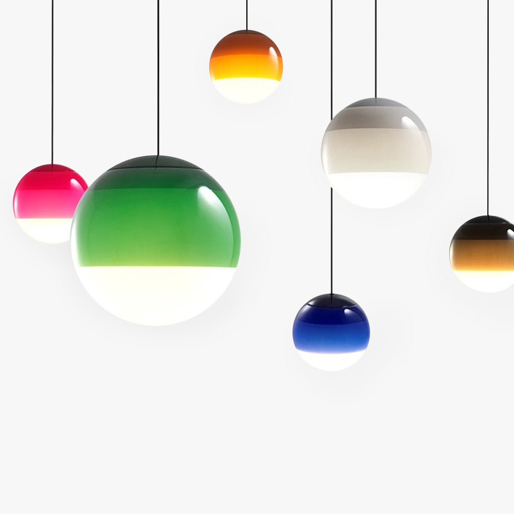 Valentina Colourful Glass Bubble Pendant Light, 6 Colour