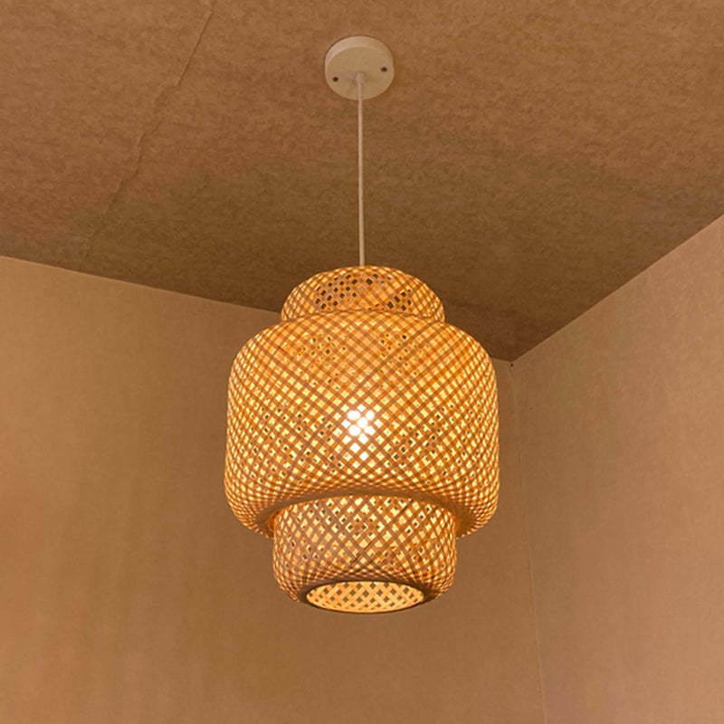 Japanese Style Bamboo Rattan Pendant Lamp