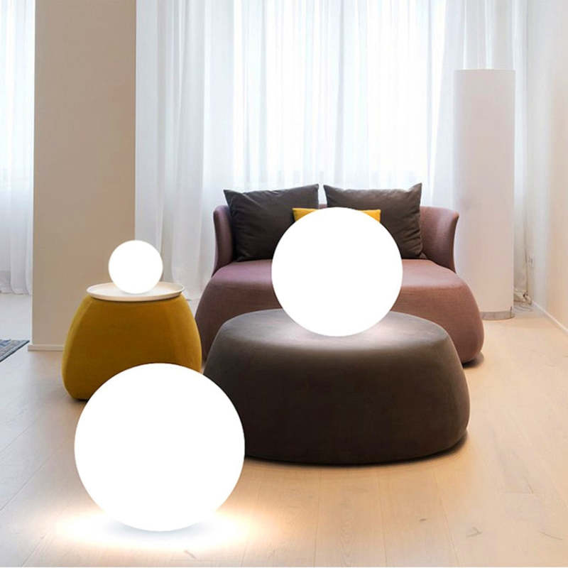 LED Neon Colour Sphere Shape PVC Floor Lamp Remote Control