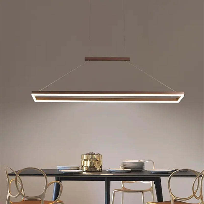 Edge Pendant Light, Horizontal Rectangular