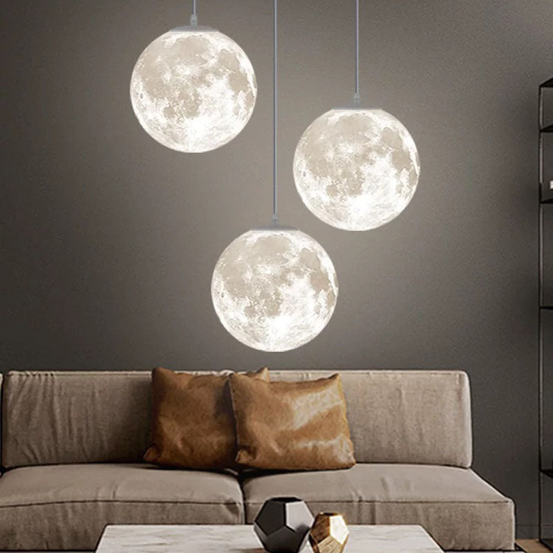 Modern Fancy Moon Pendant Lamp Ornaments for Dining Room & Bedroom