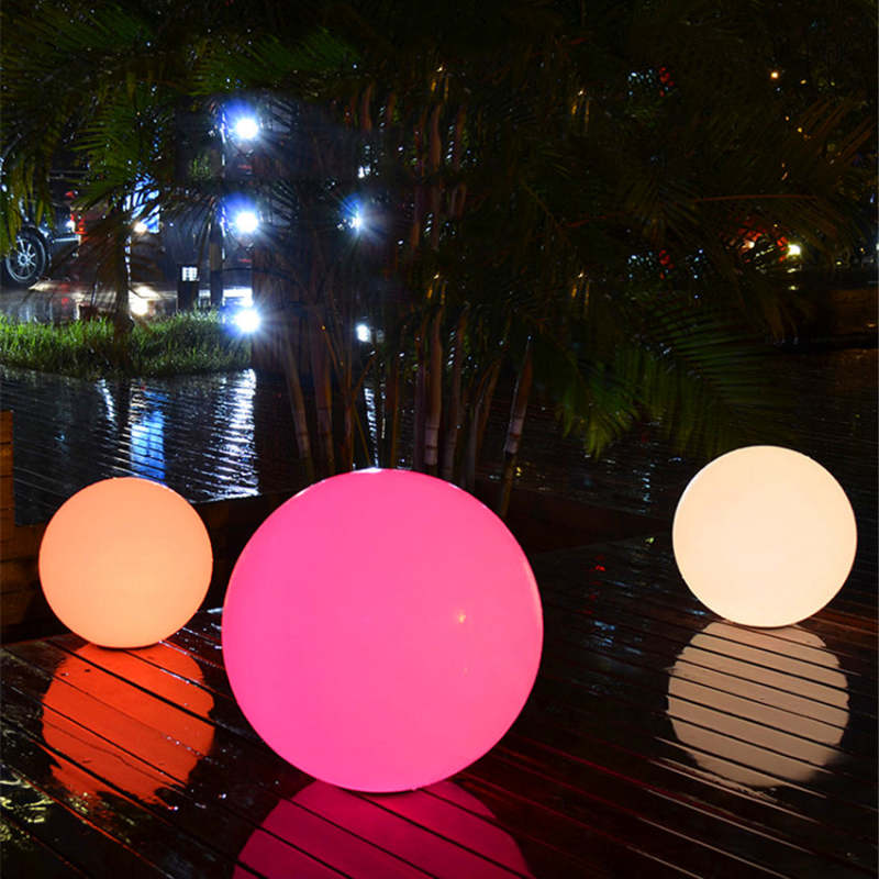 LED Neon Colour Sphere Shape PVC Floor Lamp Remote Control