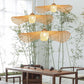 Rattan Weaving Cap Pendant Light for Dining Room