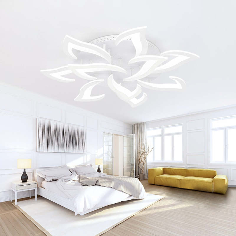 LED Acrylic Panel Chandelier Modern Geometric Modeling Design Ceiling Lamp