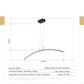 Edge Lustre LED Pendant Chandelier Lighting Black Chandelier