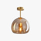 Sanna Semi-Flush Mount Ceiling Light 4 Style, Copper & Glass