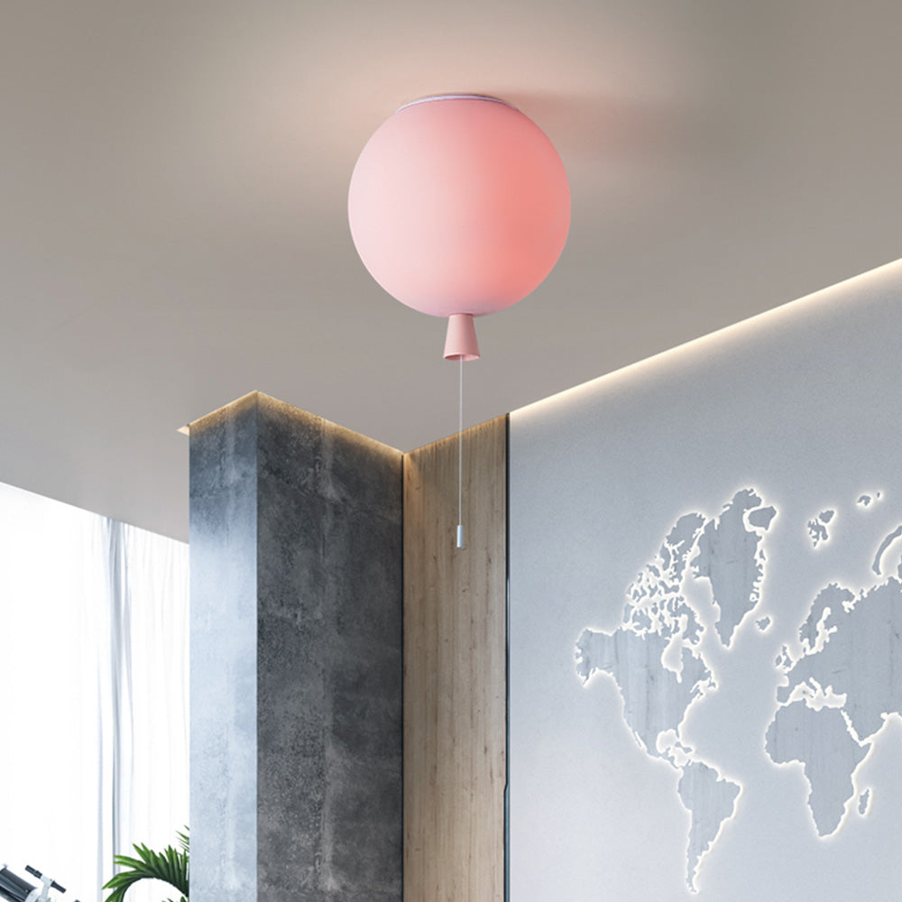 Fateh Frosted Balloon Flush Mount Ceiling Light 5 Colour, Dia 20/25/30/35cm
