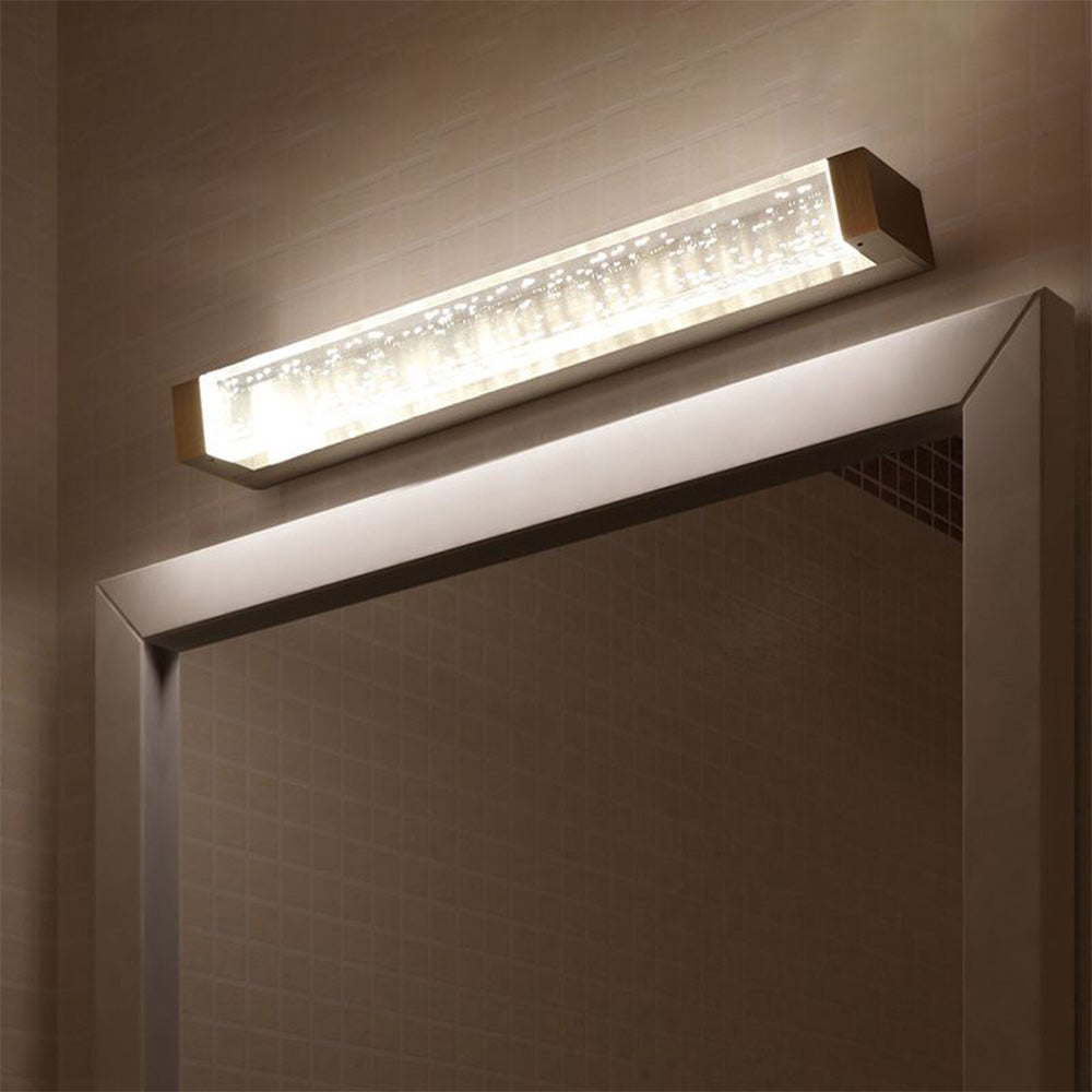 Leigh Transparent Rectangular Mirror Front Vanity Wall Lamp, L 30/46/52/62CM