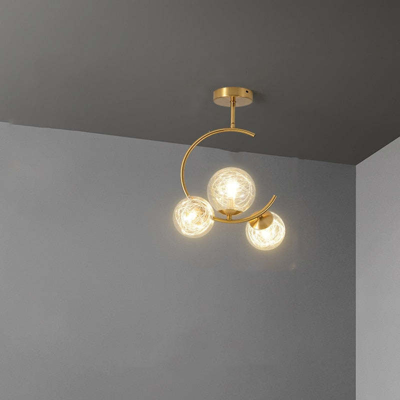 Valentina Pendant Light Bubble Moon, Metal & Glass