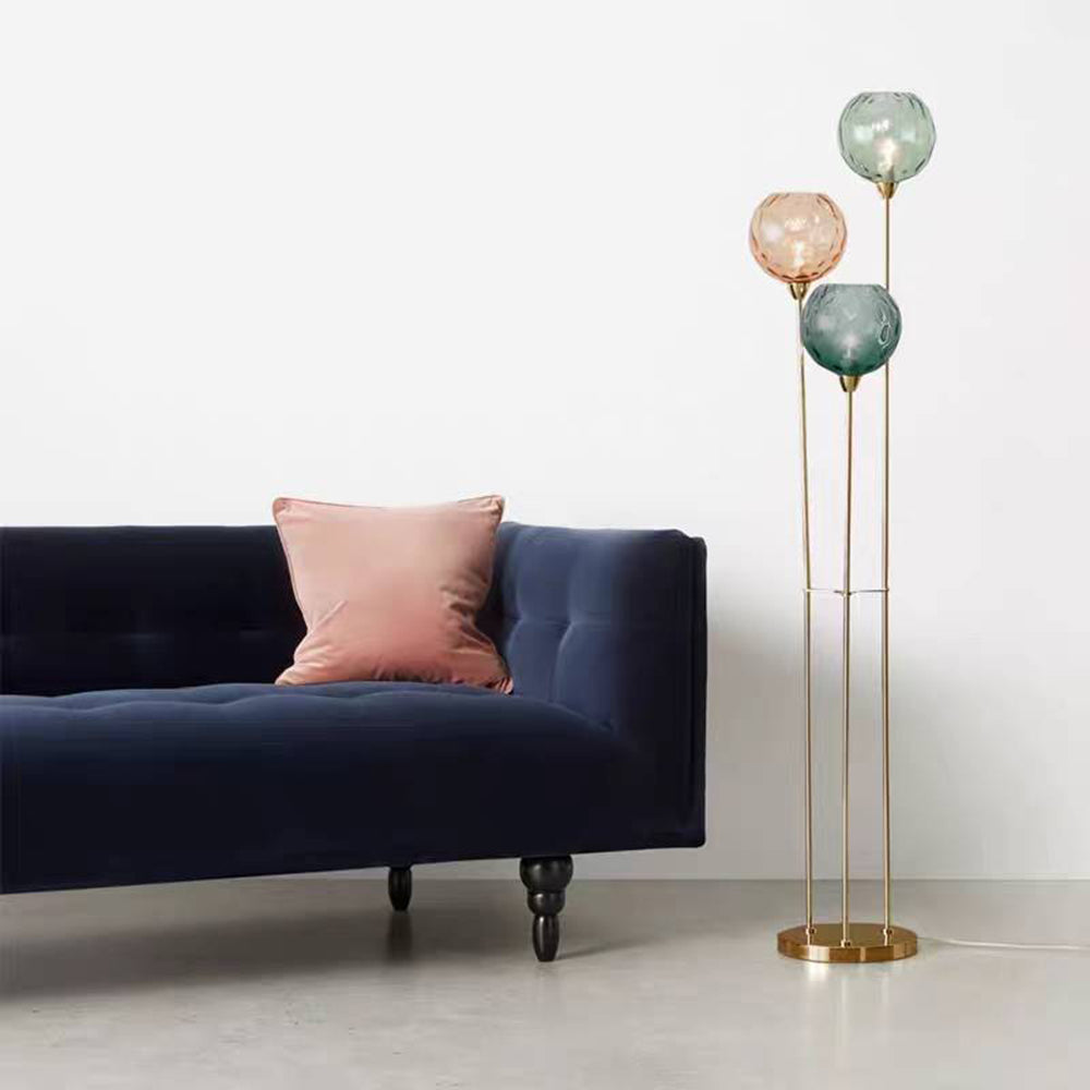 Hailie Glass Floor Lamp, 3 Heads, 2 Colour, L 153CM