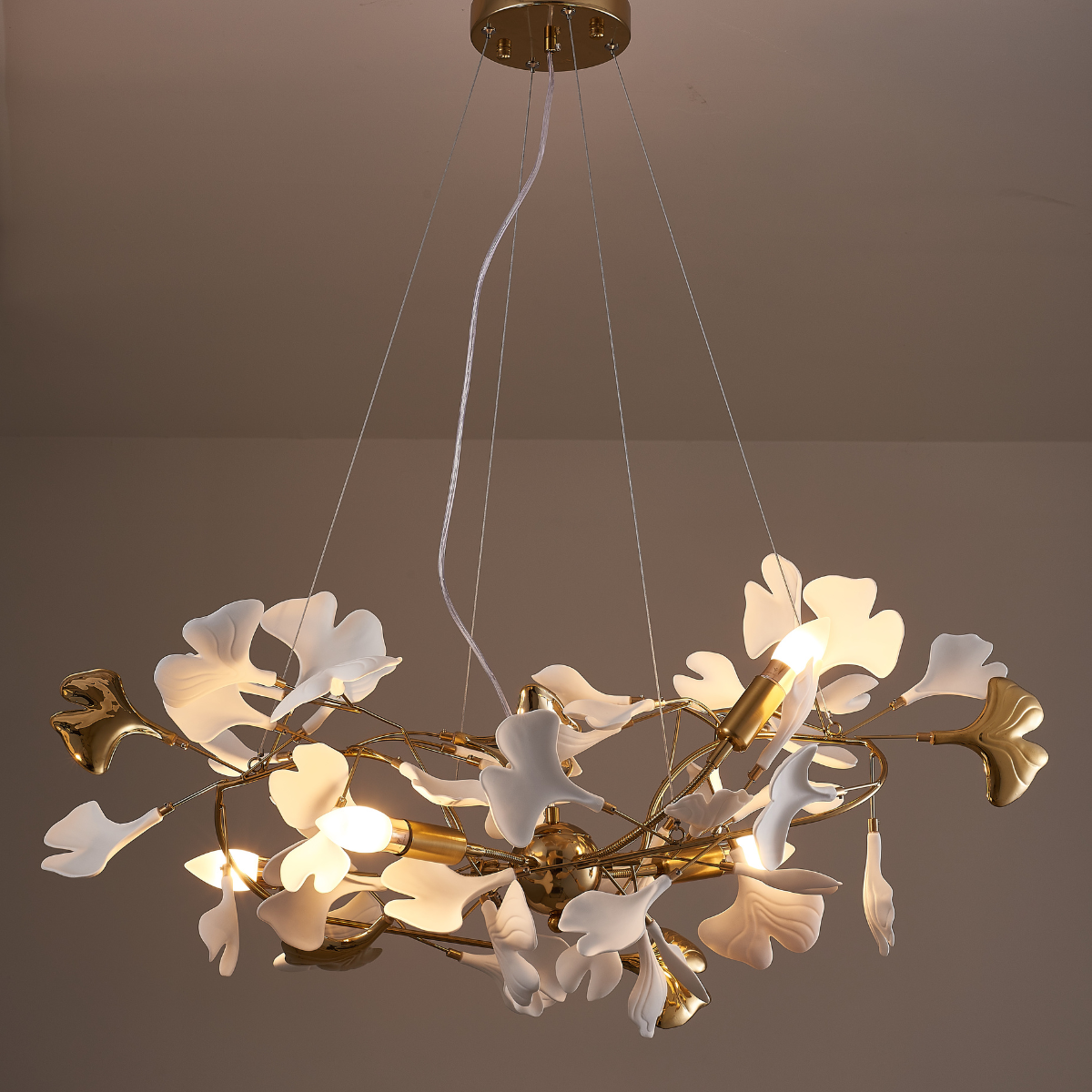 Olivia Chandelier Artistic Design, Metal & Ceramic 60/80cm