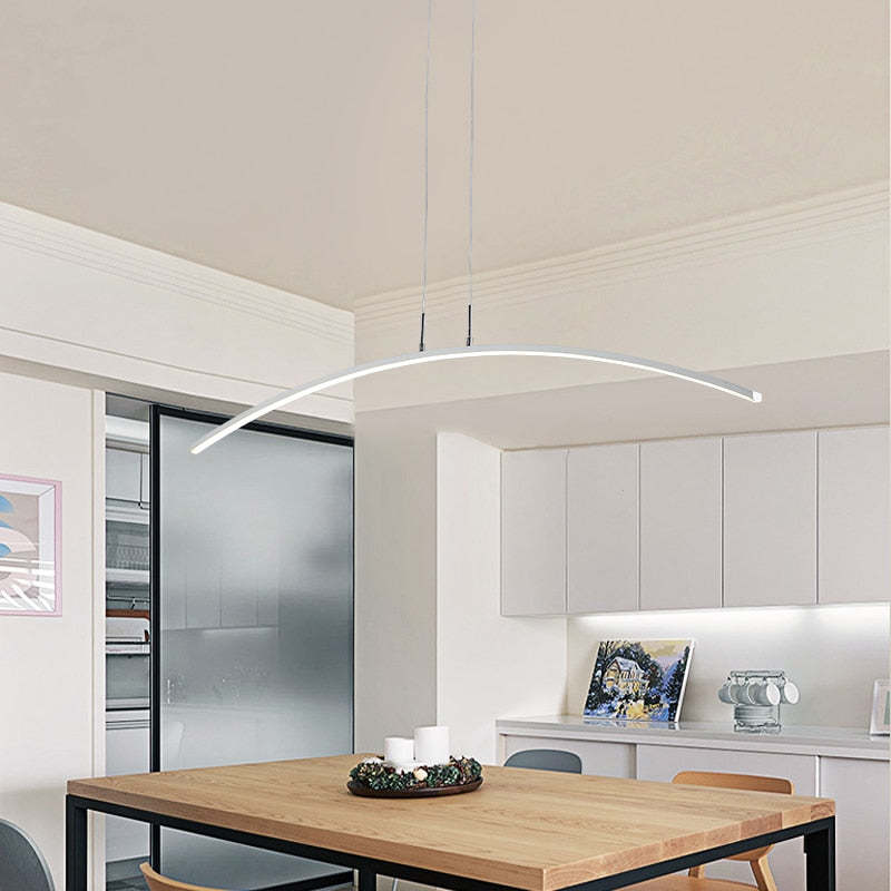 Edge Lustre LED Pendant Chandelier Lighting Black Chandelier