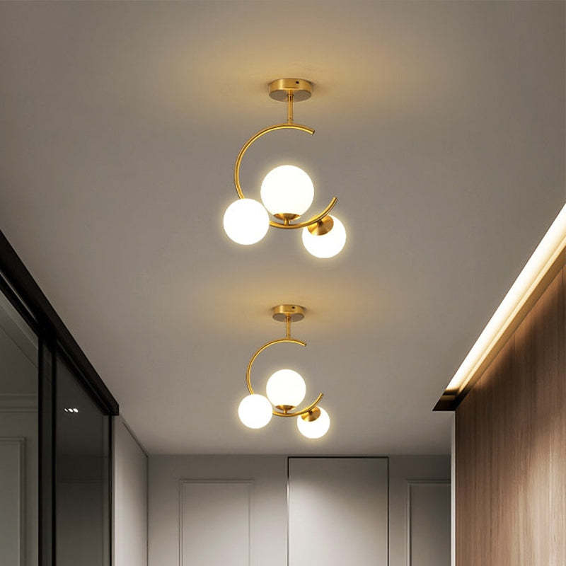 Valentina Pendant Light Bubble Moon, Metal & Glass