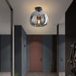 Sanna Semi-Flush Mount Ceiling Light 4 Style, Copper & Glass
