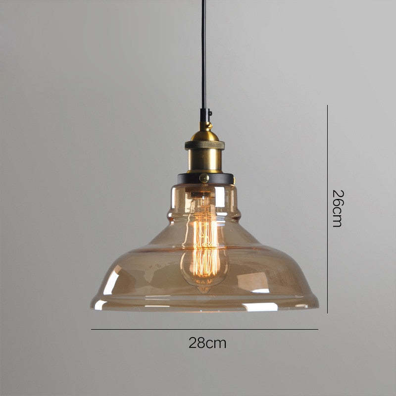 Retro Vintage Glas-Pendelleuchten für Wohnzimmer