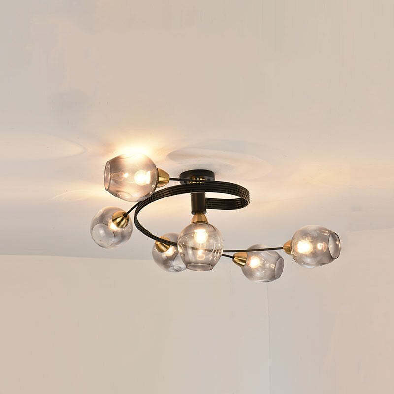 Retro Glass Ceiling Chandelier Pendant Lighting for Bedroom & Living Room