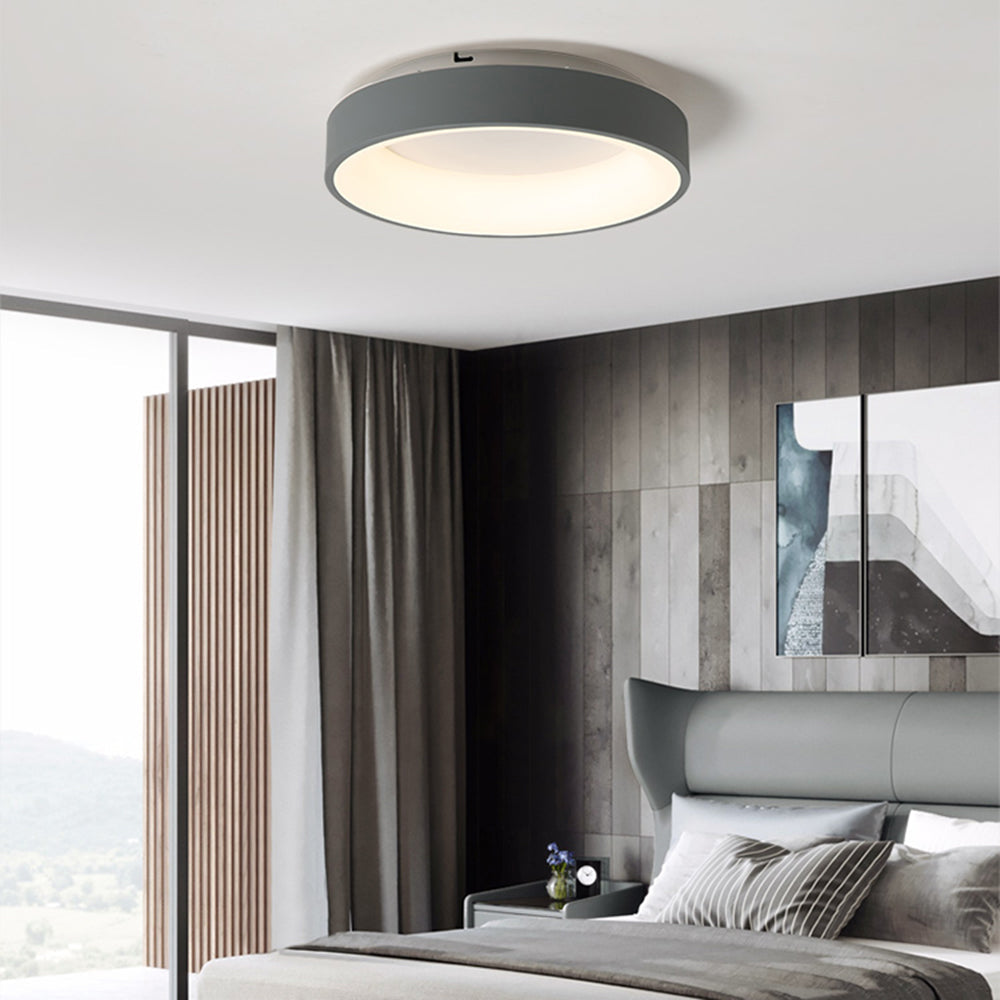 Quinn Flush Mount Ceiling Light Remote Control Dimmable, Dia 30/38/48cm