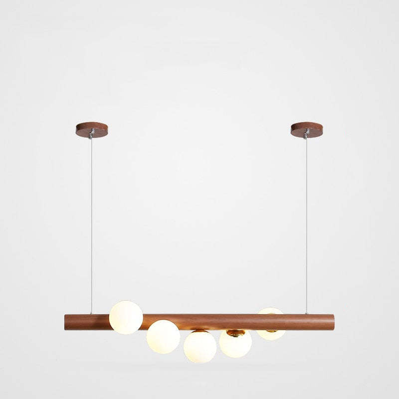 Valentina Pendant Light Bubble, Wood & Glass