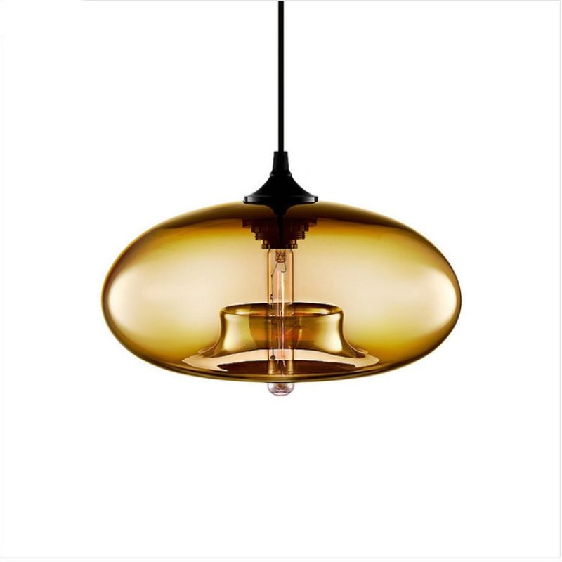 Modern Macaron Glass Pendant Lights Hanging Lamp For Dining Room