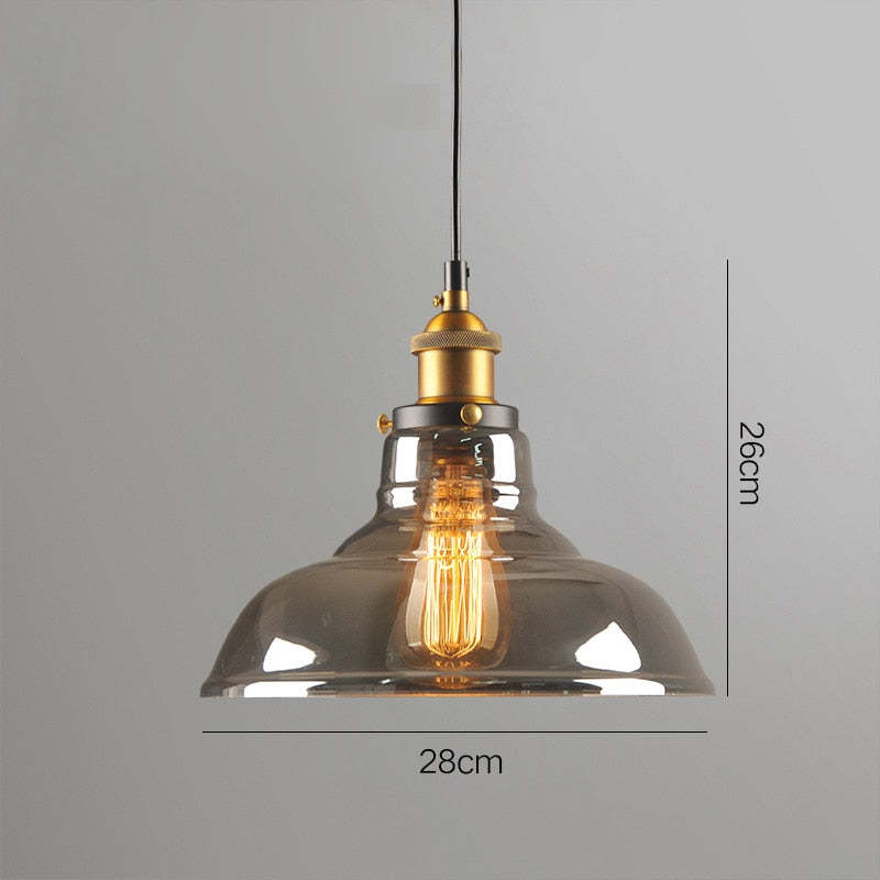 Retro Vintage Glas-Pendelleuchten für Wohnzimmer
