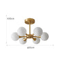 Valentina Ceiling Light, Metal & Glass