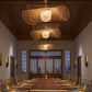 Rattan Weaving Cap Pendant Light for Dining Room