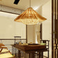 Muto Hand-Woven Rattan Modelling Pendant Light for Dining Room