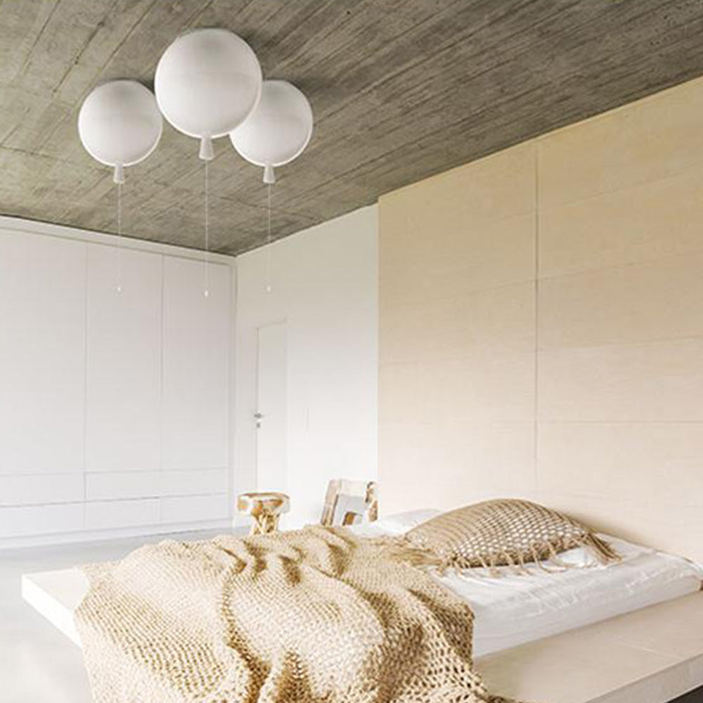 Fateh Frosted Balloon Flush Mount Ceiling Light 5 Colour, Dia 20/25/30/35cm