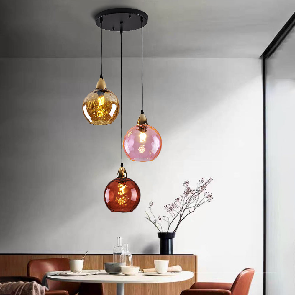 Hailie Pendant Light Water Ripple Cluster, 3 Head