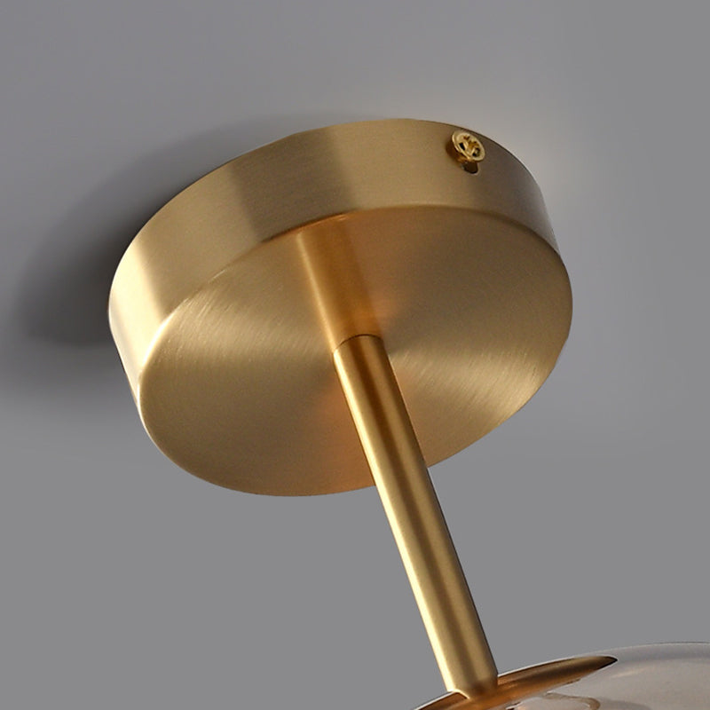 Sanna Semi-Flush Mount Ceiling Light 4 Style, Copper & Glass