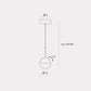 Valentina Pendant Light, Metal & Glass, 2 Colour