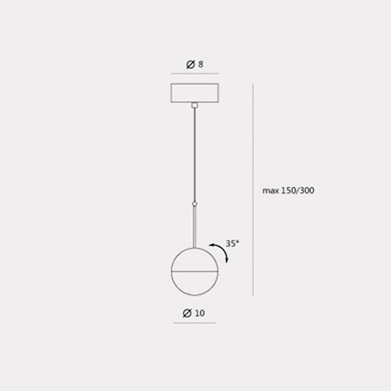 Valentina Pendant Light, Metal & Glass, 2 Colour