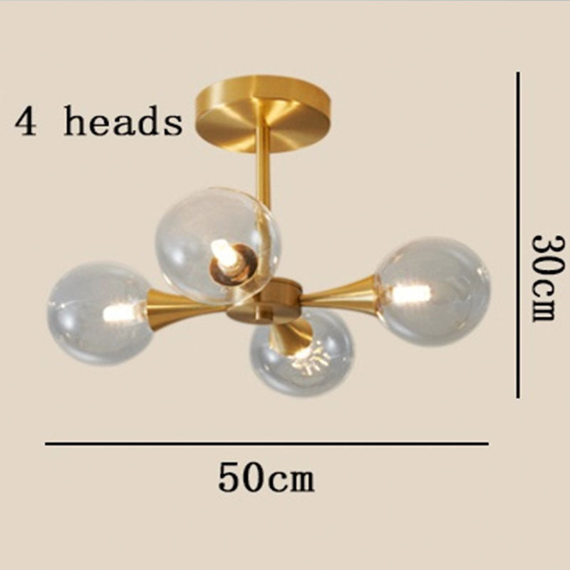 Valentina Ceiling Light, Metal & Glass