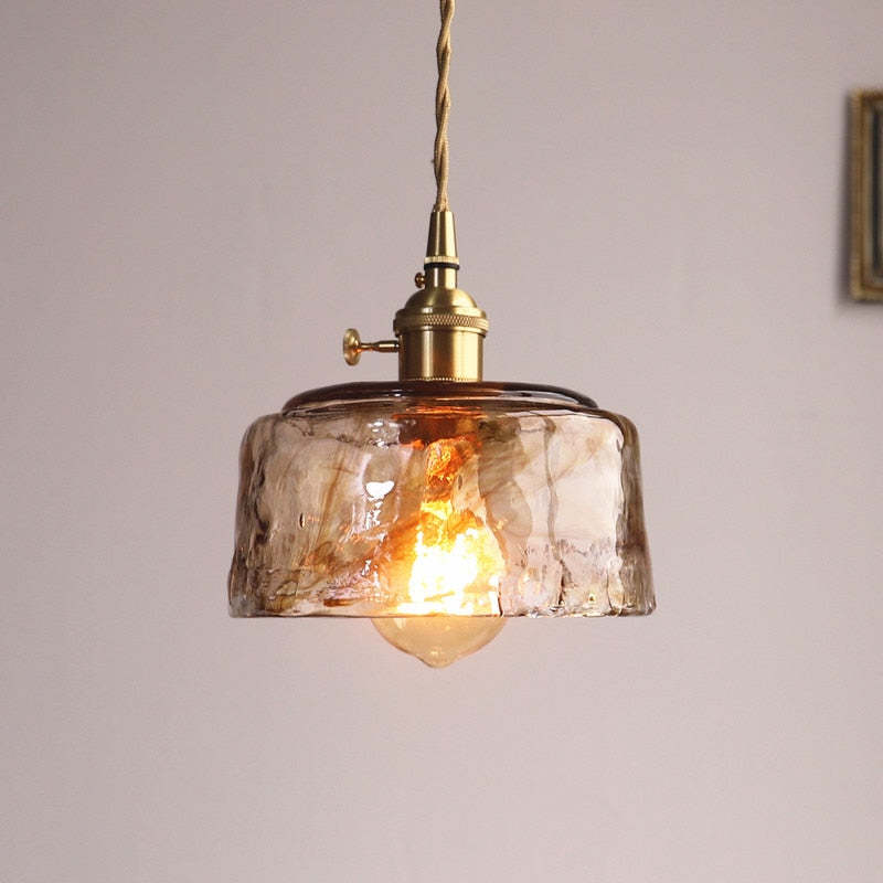 Nordic Modern Brass Glass Pendant Lights For Dining Room
