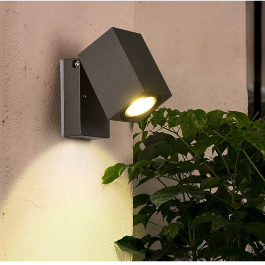 Outdoor Waterproof Rotatable decorative Spotlight With Wall Lamp