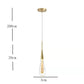 Kristy Pendant Light Crystal & Glass Droplet, Gold