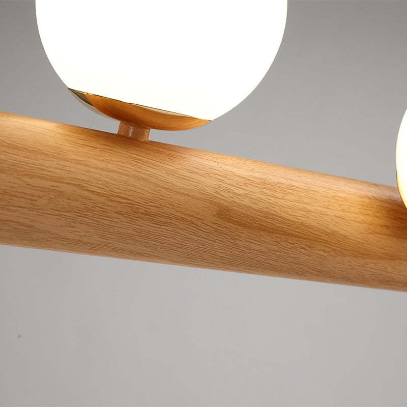Valentina Pendant Light Bubble, Wood & Glass